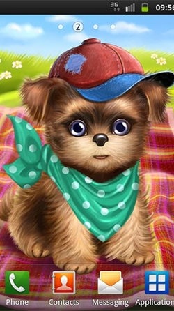 Cute And Sweet Puppy: Dress Him Up Android Wallpaper Image 2