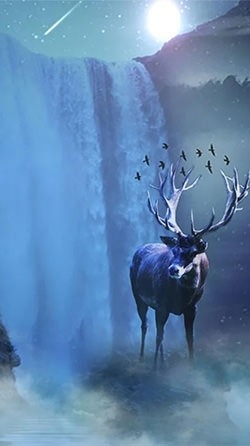 Winter Deer Android Wallpaper Image 1