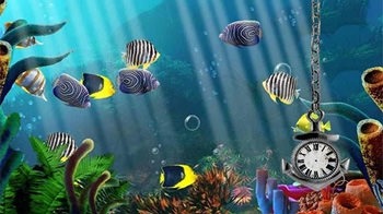 Aquarium: Clock Android Wallpaper Image 2
