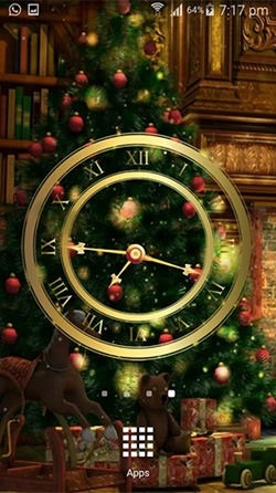 Christmas: Clock Android Wallpaper Image 2