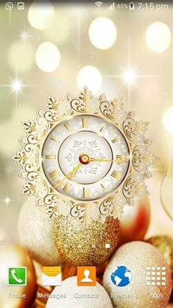 Christmas: Clock Android Wallpaper Image 4