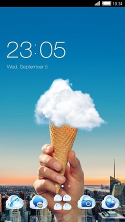 Cloud Cone CLauncher Android Theme Image 1