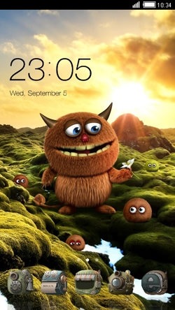 Cute Monster CLauncher Android Theme Image 1