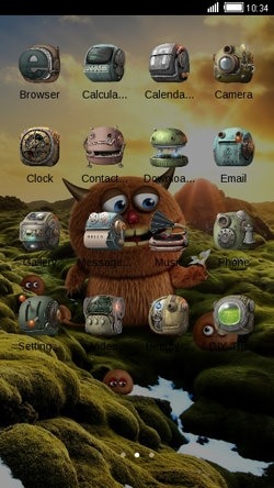 Cute Monster CLauncher Android Theme Image 2