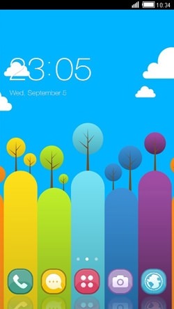 Rainbow Hills CLauncher Android Theme Image 1