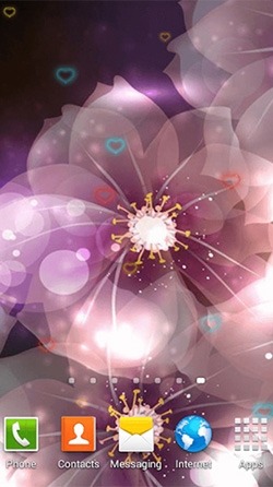 Luminous Flower Android Wallpaper Image 1