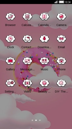 Pink Donut CLauncher Android Theme Image 2