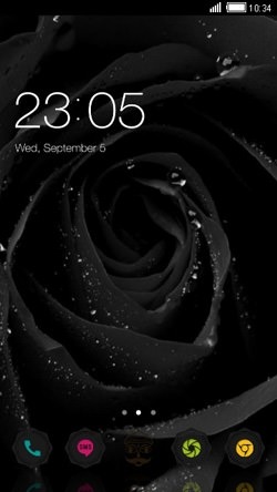 Black Rose CLauncher Android Theme Image 1
