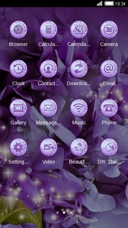 Purple Flowers CLauncher Android Theme Image 2