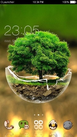 Miniature Garden CLauncher Android Theme Image 1