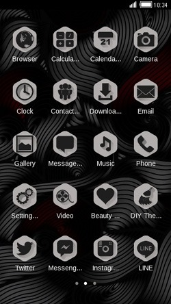 Black Silk CLauncher Android Theme Image 2
