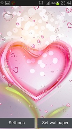 Pink Hearts Android Wallpaper Image 2