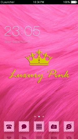 Luxury Pink CLauncher Android Theme Image 1