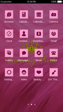 Luxury Pink CLauncher Android Theme Image 2