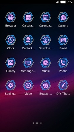 Purple Neon CLauncher Android Theme Image 2