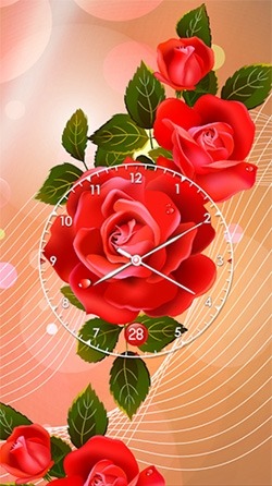 Rose: Analog Clock Android Wallpaper Image 1