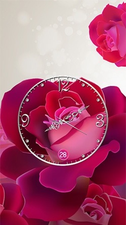 Rose: Analog Clock Android Wallpaper Image 2