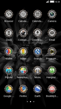 Black Flower CLauncher Android Theme Image 2