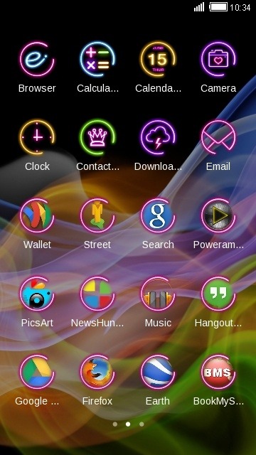 Neon Colors CLauncher Android Theme Image 2