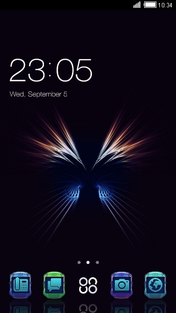 Neon Butterfly CLauncher Android Theme Image 1