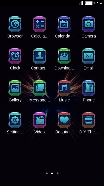 Neon Butterfly CLauncher Android Theme Image 2