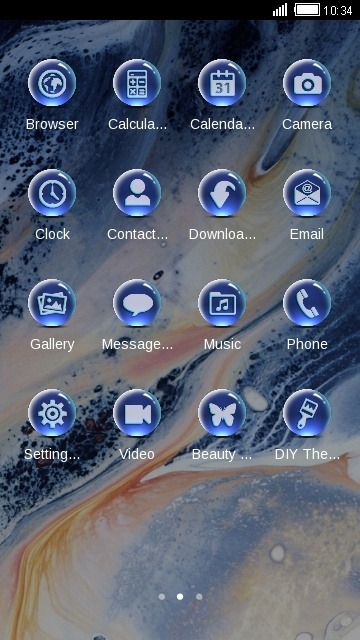 Blue Liquid CLauncher Android Theme Image 2