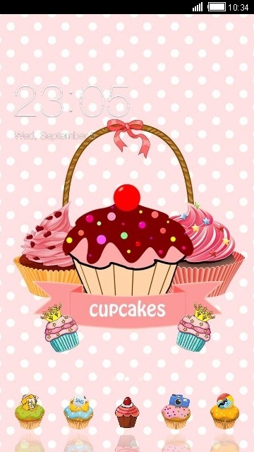 Cupcakes CLauncher Android Theme Image 1
