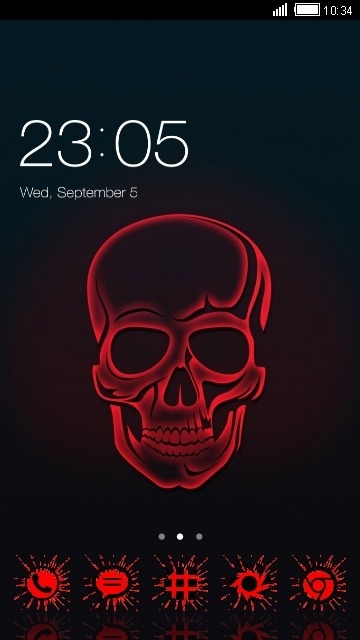 Red Skull CLauncher Android Theme Image 1