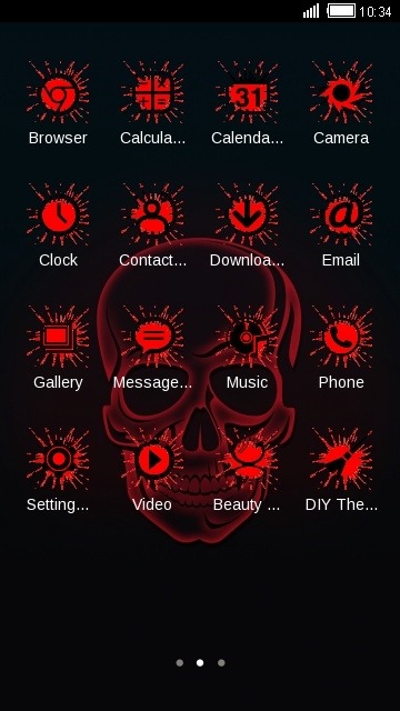 Red Skull CLauncher Android Theme Image 2