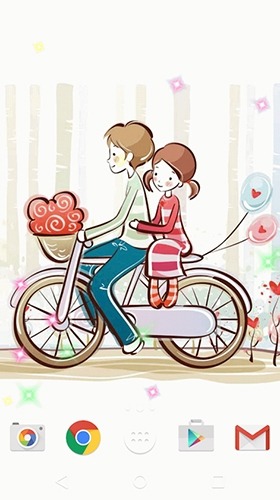 Cute Lovers Android Wallpaper Image 2