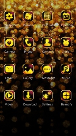Gold CLauncher Android Theme Image 2