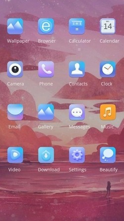 Pink Sky CLauncher Android Theme Image 2