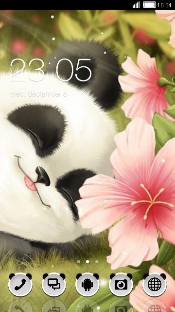 Cute Panda CLauncher Android Theme Image 1