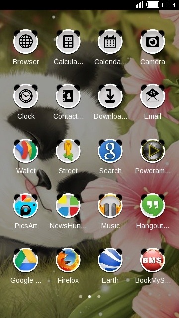 Cute Panda CLauncher Android Theme Image 2