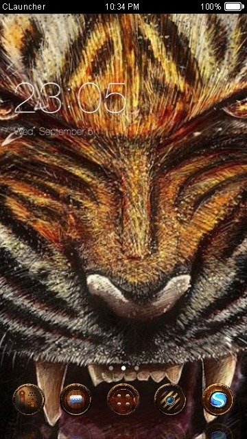 Angry Tiger CLauncher Android Theme Image 1