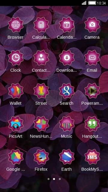Purple Leaves CLauncher Android Theme Image 2
