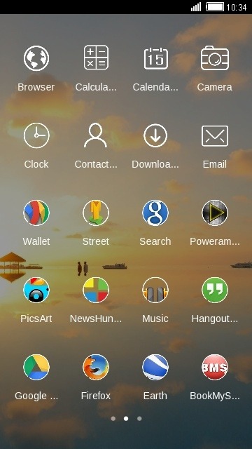 Sunset Beach CLauncher Android Theme Image 2