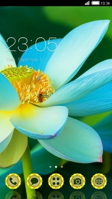 Blue Flower CLauncher Android Theme Image 1