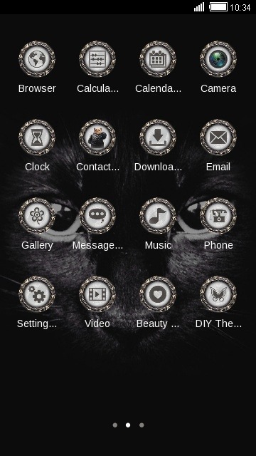 Black Cat CLauncher Android Theme Image 2
