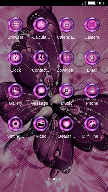 Purple Butterfly CLauncher Android Theme Image 2