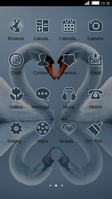 Swan Love CLauncher Android Theme Image 2