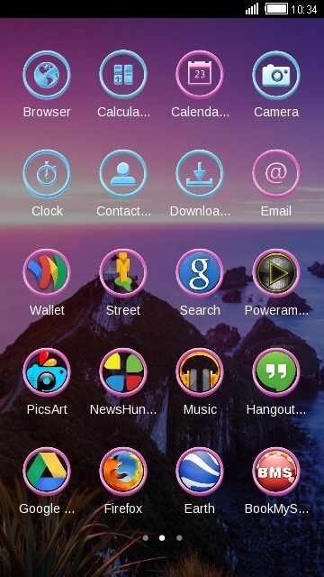 Purple Mountain CLauncher Android Theme Image 2