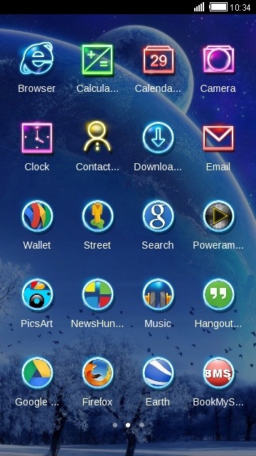 Planets CLauncher Android Theme Image 2