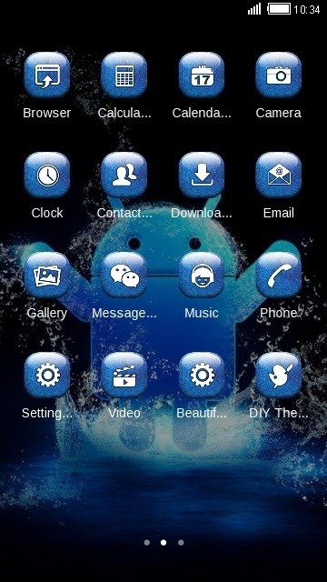 Android Blue CLauncher Android Theme Image 2