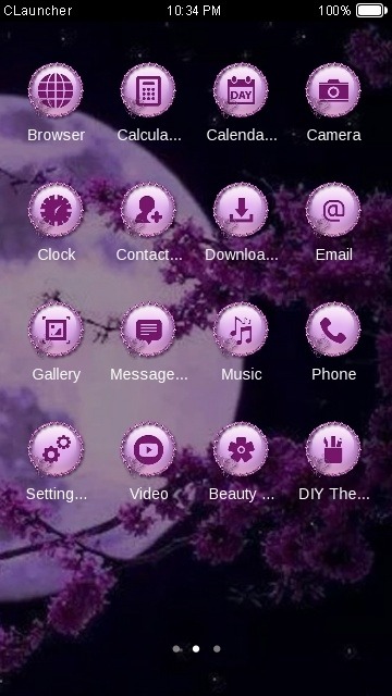 Purple Moon CLauncher Android Theme Image 2