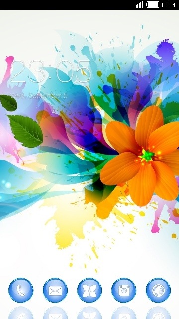 Flower CLauncher Android Theme Image 1