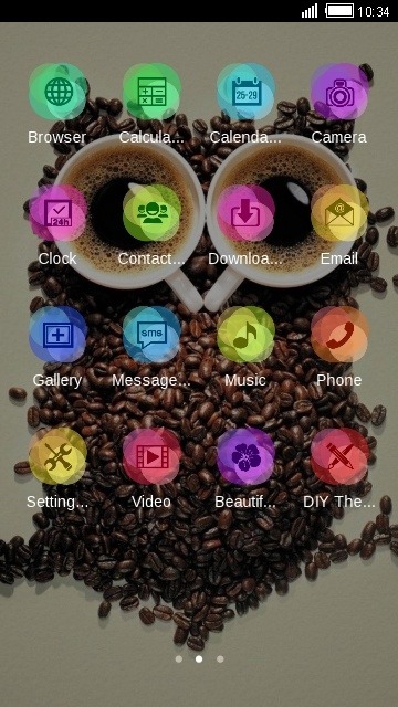 Coffee Beans Owl CLauncher Android Theme Image 2