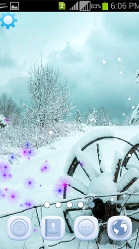 Winter Snowfall Android Wallpaper Image 2