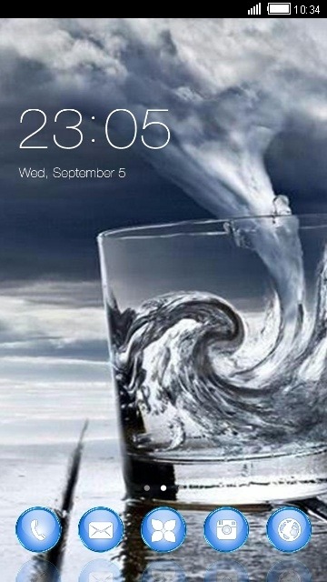 Storm In Glass CLauncher Android Theme Image 1