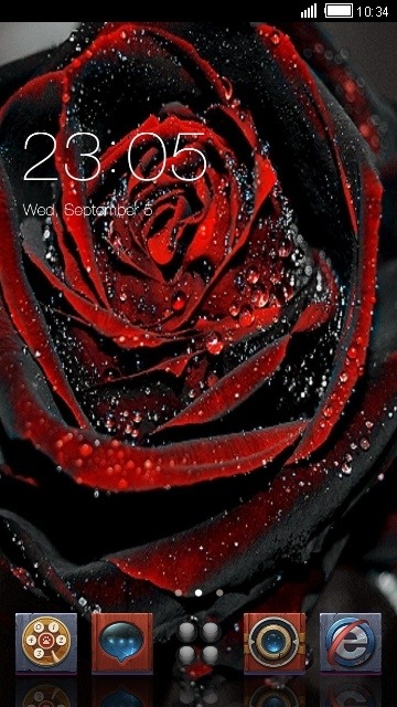 Black Rose CLauncher Android Theme Image 1